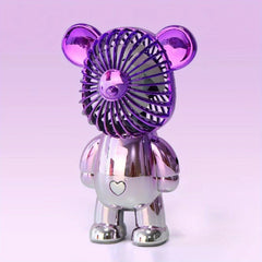 Bear Portable Fan Ultra Quiet Strong Wind 3 Speed Adjustable USB Powered Fan