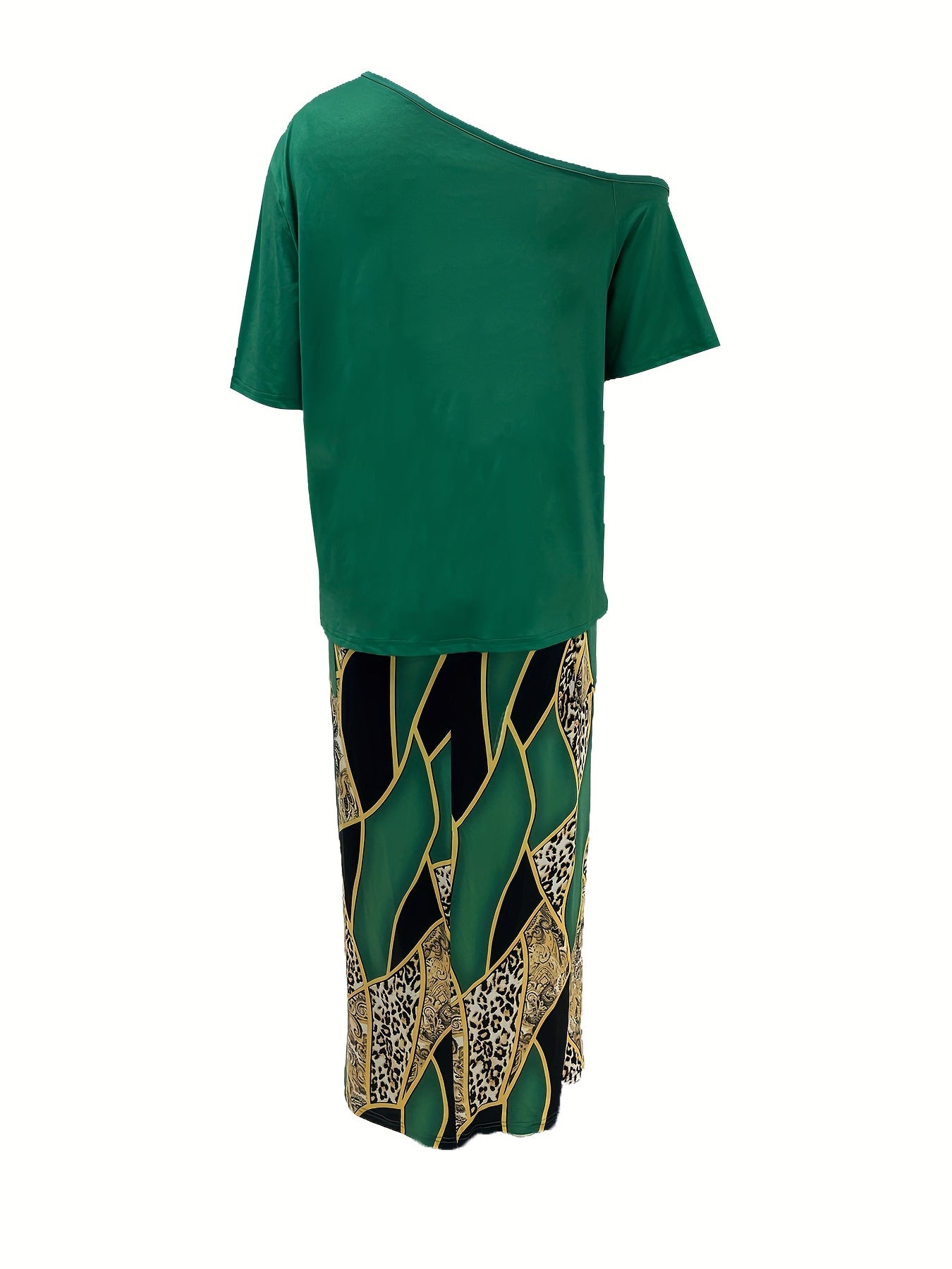 Faith Print Tops & Geo Print Skirts Set