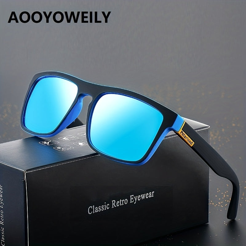 Men's Vintage Square Polarized Sunglasses UV400