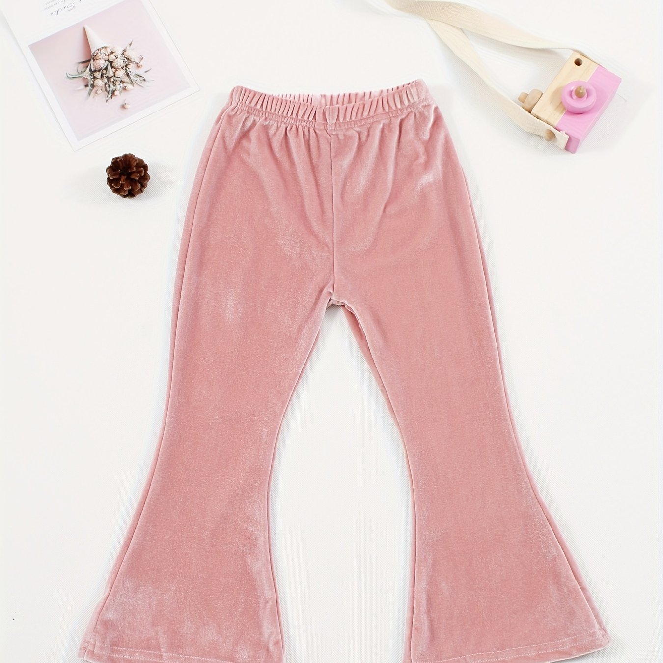 Baby Girls Velvet Trousers Flare Leg Pants Kids Clothes