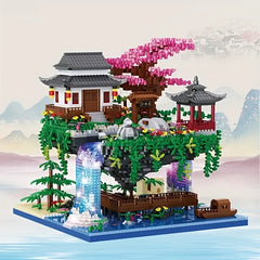 Peach Blossom Pool DIY Building Blocks Creative Puzzle Adults Puzzle Toys