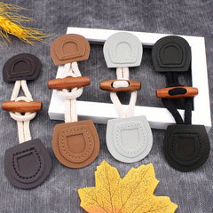 5 Sets Cow Horn Buttons Woolen Coat Windbreaker Sweater Buckle