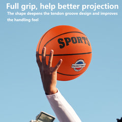 1pc Rubber Basketball With Grip Indoor And Outdoor Anti Slip Wear resistant