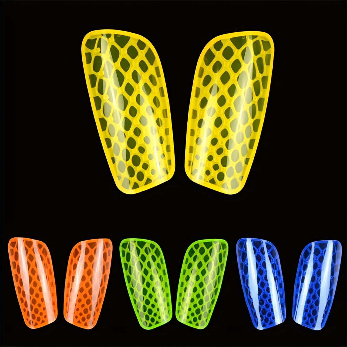 Football Shin Guards with Cushioning and Shock Absorption