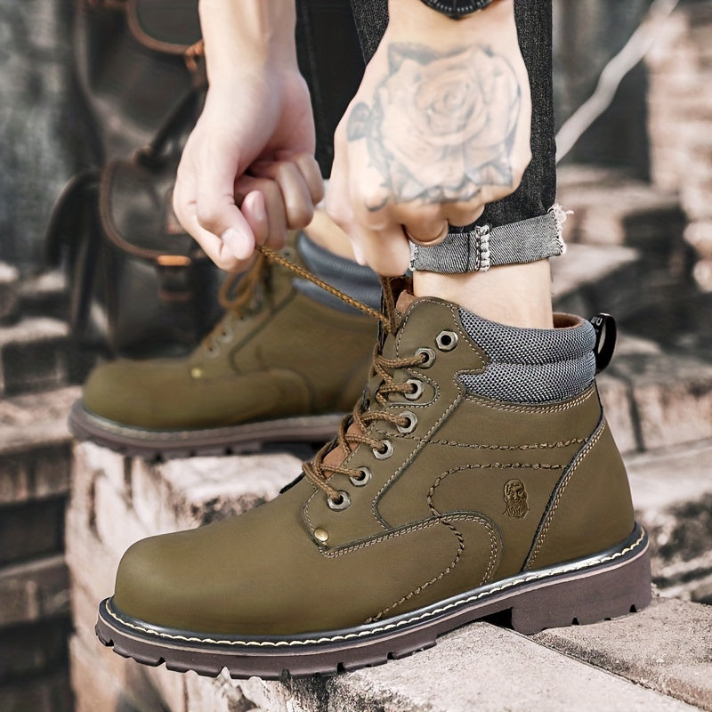 Men's Winter Work Boots Non-Slip Insulated Warm Outdoor Hiking