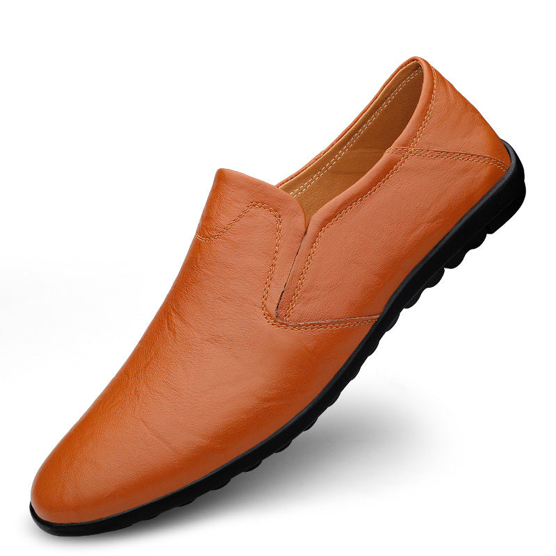 CLOHOO Custom Leather Loafer Shoes w/ Rubber Sole