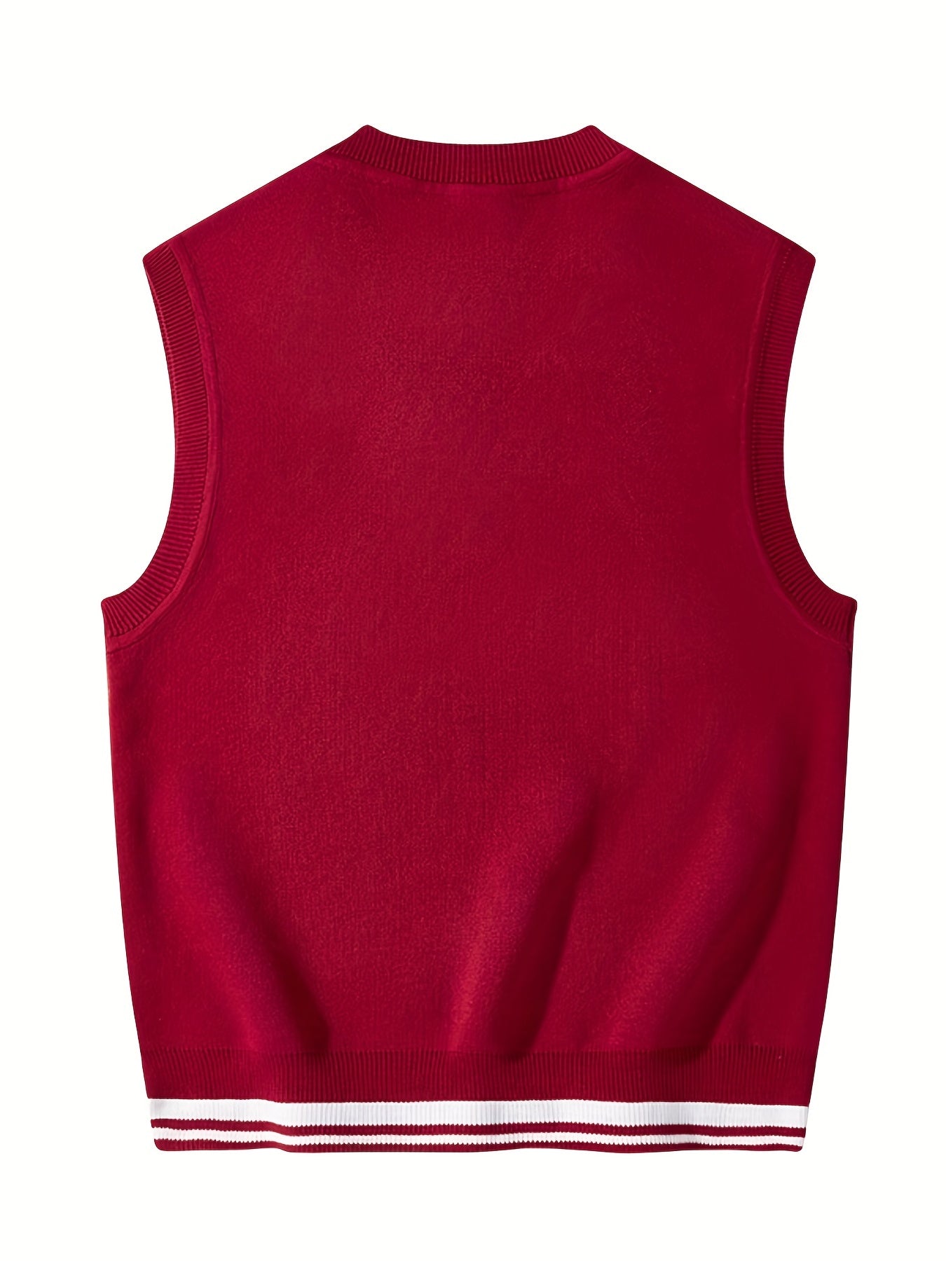 Men's V Neck Smile Pattern Vest Couple Clothes