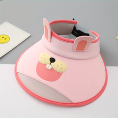 Boys Cartoon Animal Top Visor Hat UV Protective Breathable Cap