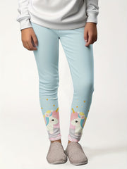Unicorn Print Leggings Girls Thick Leggings Spring Fall Winter