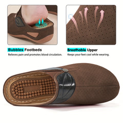 Mesh Breathable Sports Sandals Faux Leather Slippers Non Slip Beach Slides