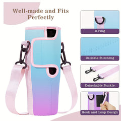 Water Bottle Cover Insulator Sleeve with Strap for Outdoor Sports