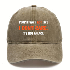 I DON'T CARE Letter Printed Baseball Cap Sunscreen Cap