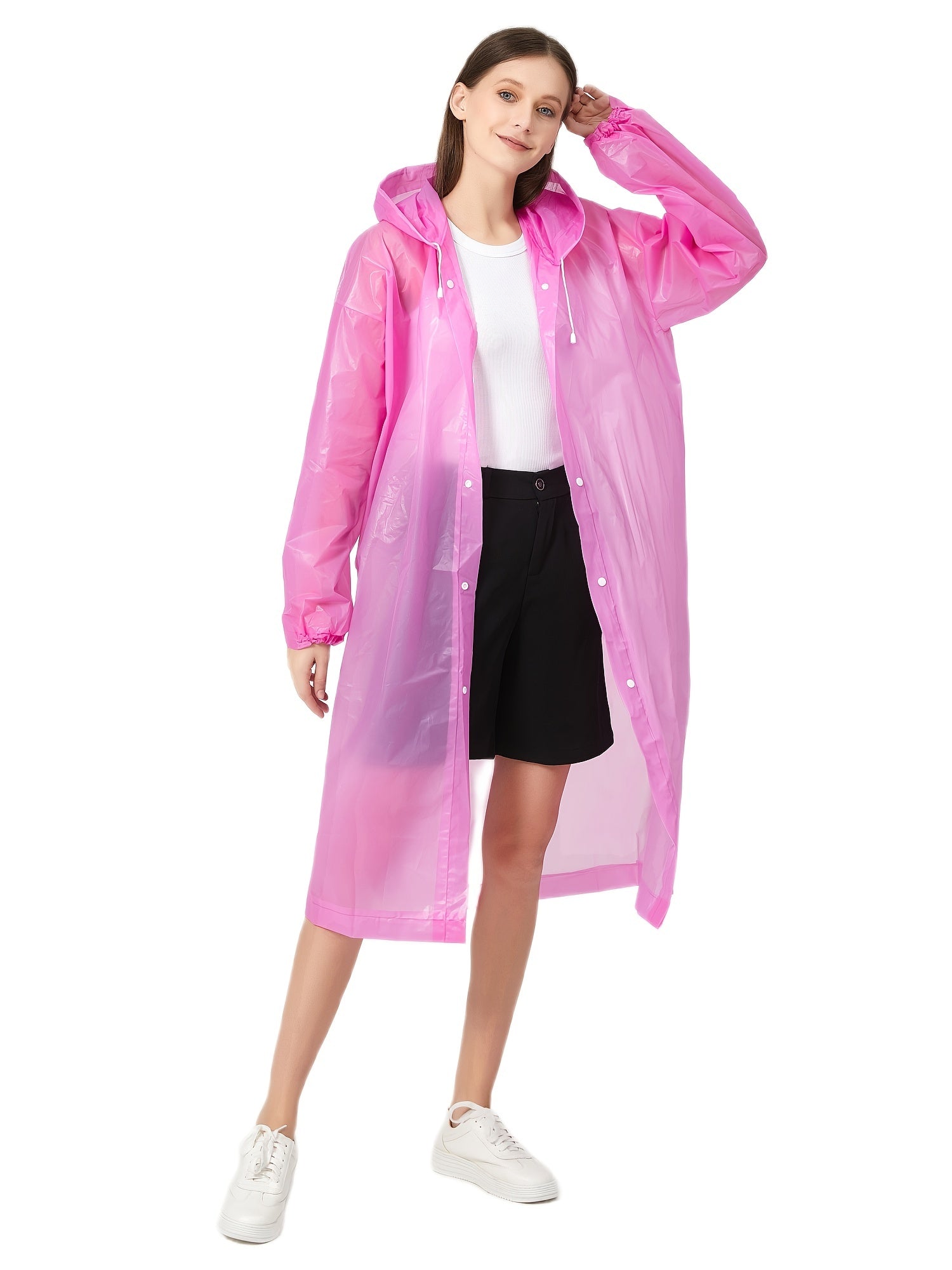Unisex Reusable Rain Coats with Hood for Camping Hiking