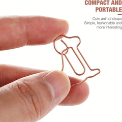 10pcs Colorful Dog Paper Clips Bookmark Clips for Office School Supplies Party