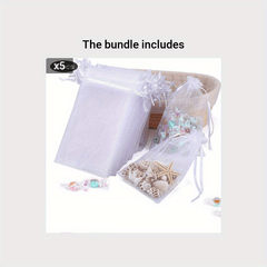 30pcs 4x6 Inch Organza Gift Bags Sheer Drawstring Pouch Candy Bags