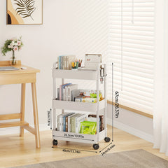 Sofa Storage Rack with Armrests & Wheels