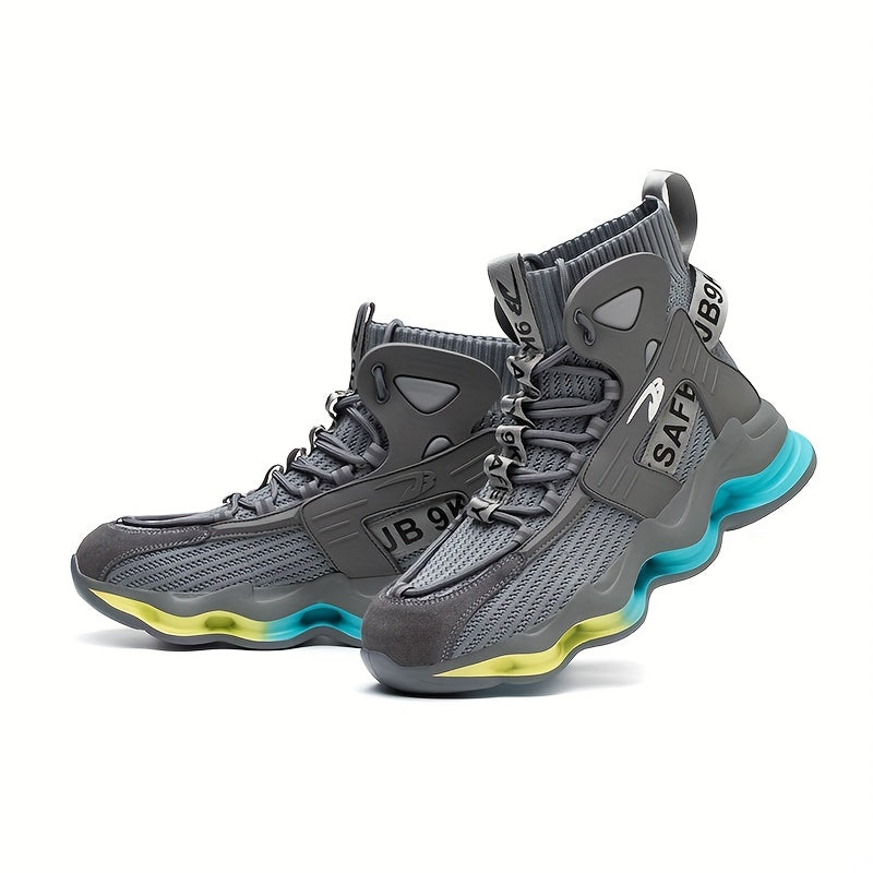 Men's Steel Toe Work Safety Boots Puncture Proof Anti skid Shoes