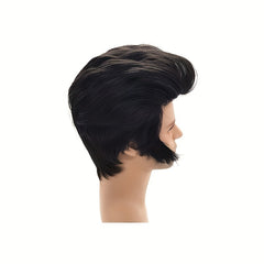Men's Short Hair Cosplay Wig Christmas Party Head Cover