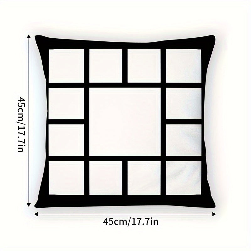 4pcs Plaid Printed Soft Short Plush Pillowcase for Camping