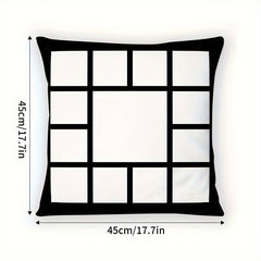 4pcs Plaid Printed Soft Short Plush Pillowcase for Camping