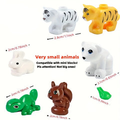 10pcs Animals Building Blocks DIY Toy Set Mini Bricks Toys for Birthday