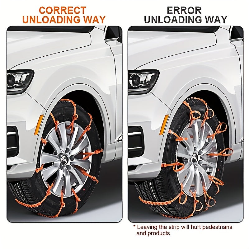 12pcs Car Tire Chain Snow Rope Truck Off Road Vehicle Traction