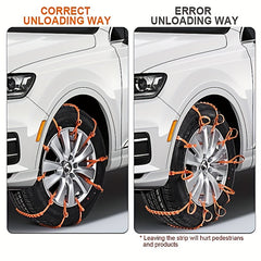 12pcs Car Tire Chain Snow Rope Truck Off Road Vehicle Traction