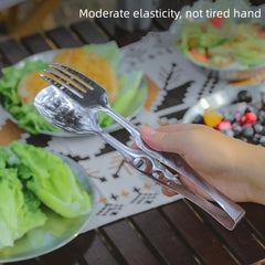Stainless Steel Food Tongs for Outdoor Camping & Barbecue