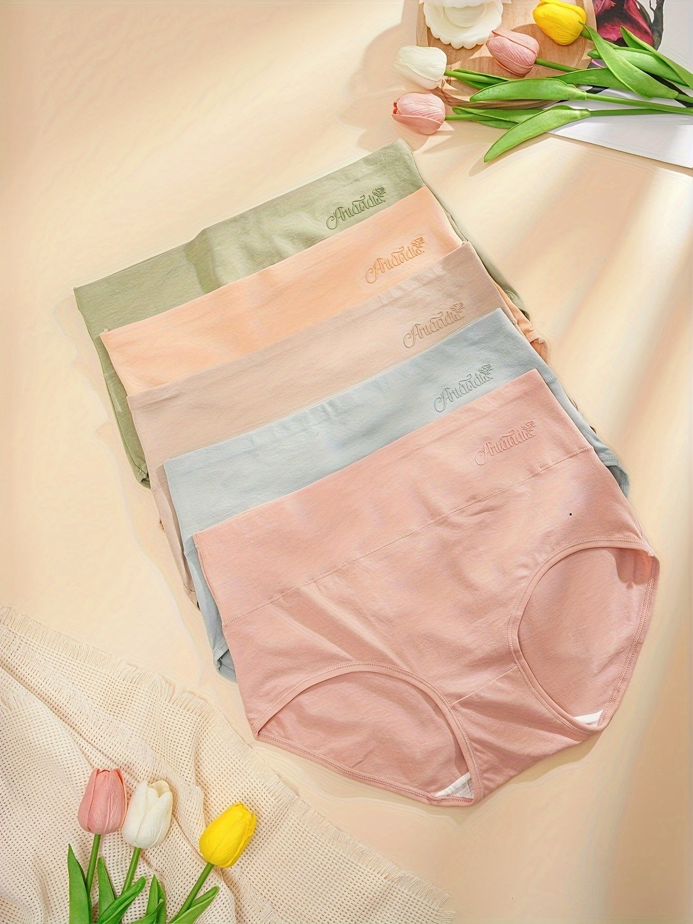 5 Seamless Solid Briefs Comfy Breathable Panties Women's Lingerie