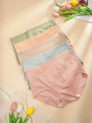 5 Seamless Solid Briefs Comfy Breathable Panties Women's Lingerie