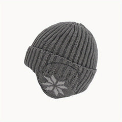 Snow Flake Pattern Earmuff & Beanie Set