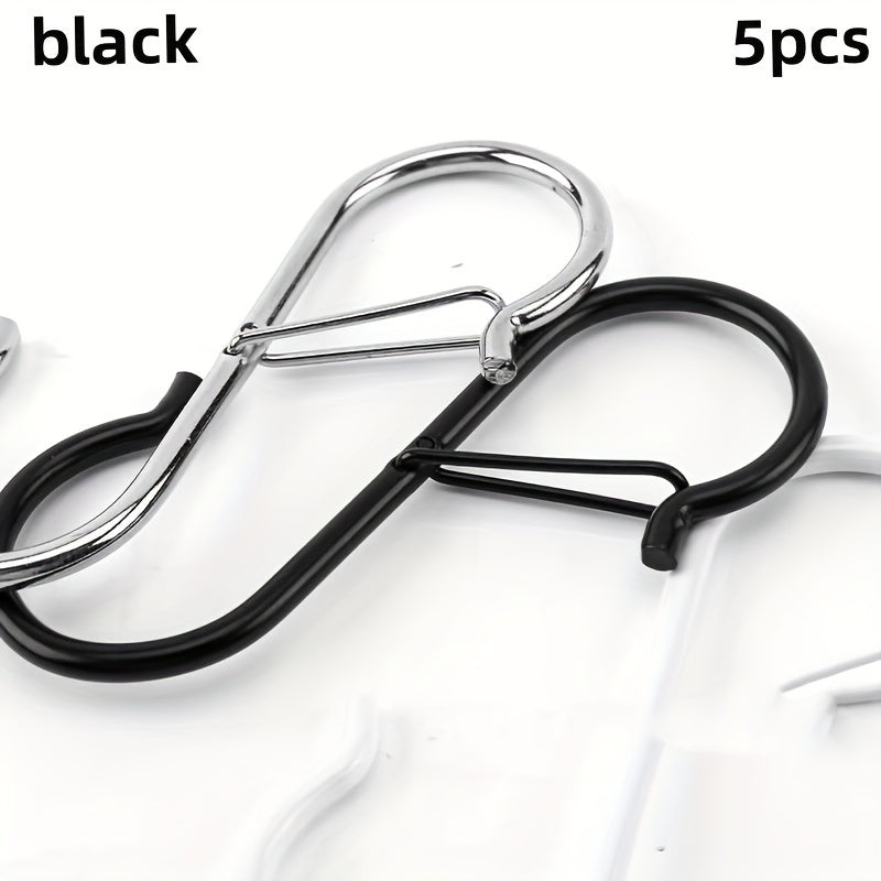 5 pcs S Hooks For Hanging 8 89 Cm Safety Buckle S Hook Pot Holder Closet Hooks