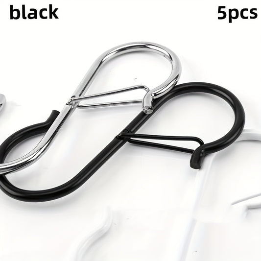 5 pcs S Hooks For Hanging 8 89 Cm Safety Buckle S Hook Pot Holder Closet Hooks