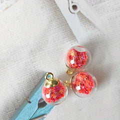 Mini Glass Bottle Stars Sequins Hanging Ball DIY Earrings Necklace