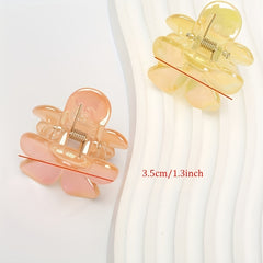 2 Flowers Shaped Claw Clip Hair Accessories for Girls Kids