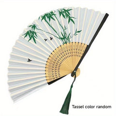 Chinese Landscape Prints Folding Fan Portable Dance Party Accessory