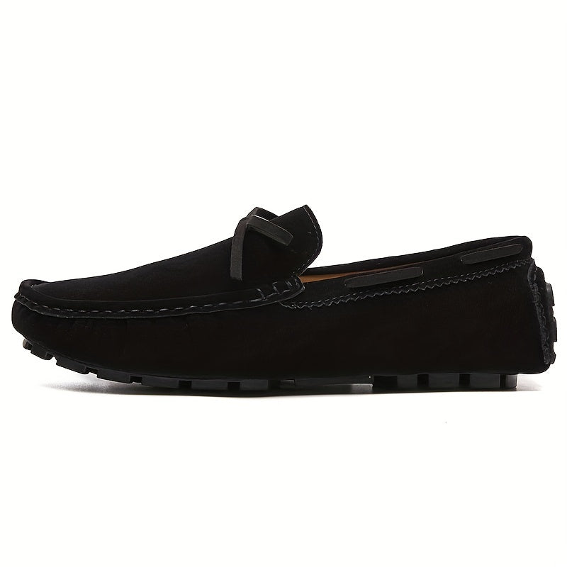 Men's Bowknot Loafer Shoes Non-slip Driving Moccasins