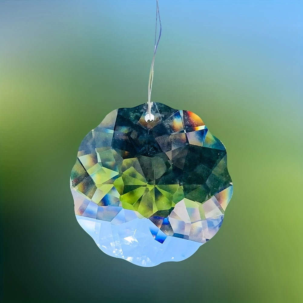 45mm Clear Flower Hanging Crystal Prism for Elegance at Home
