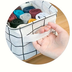 3pcs Fabric Folding Storage Baskets Room Decor Home Kitchen Bathroom Bedroom