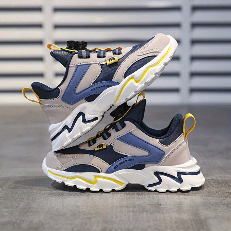 Boy's Chunky Shoes with Rotating Buckle and Soft Sole