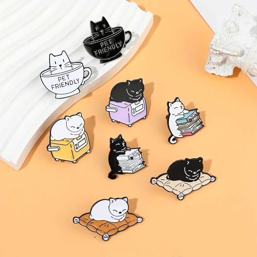Cute Cat Brooch Pin for Clothes and Bags - DIY Decoration and Gift