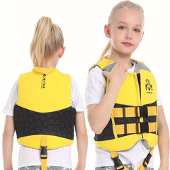 Neoprene Life Jacket For Kids Buoyancy Life Vest Boys Girls Diving Flotation