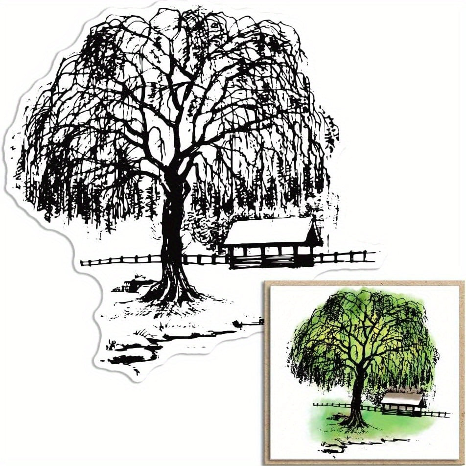 Trees Clear Stamps for Card Making and Journaling - Park Plants Silicone Stamps