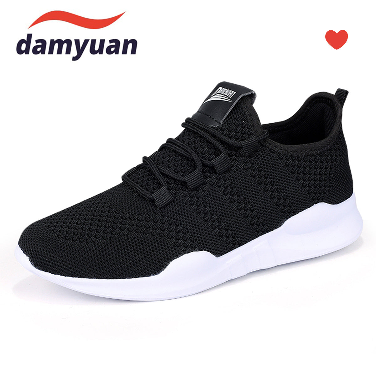 Women's Breathable Knit Sneakers Low Top Lace Up Solid Casual Shoes