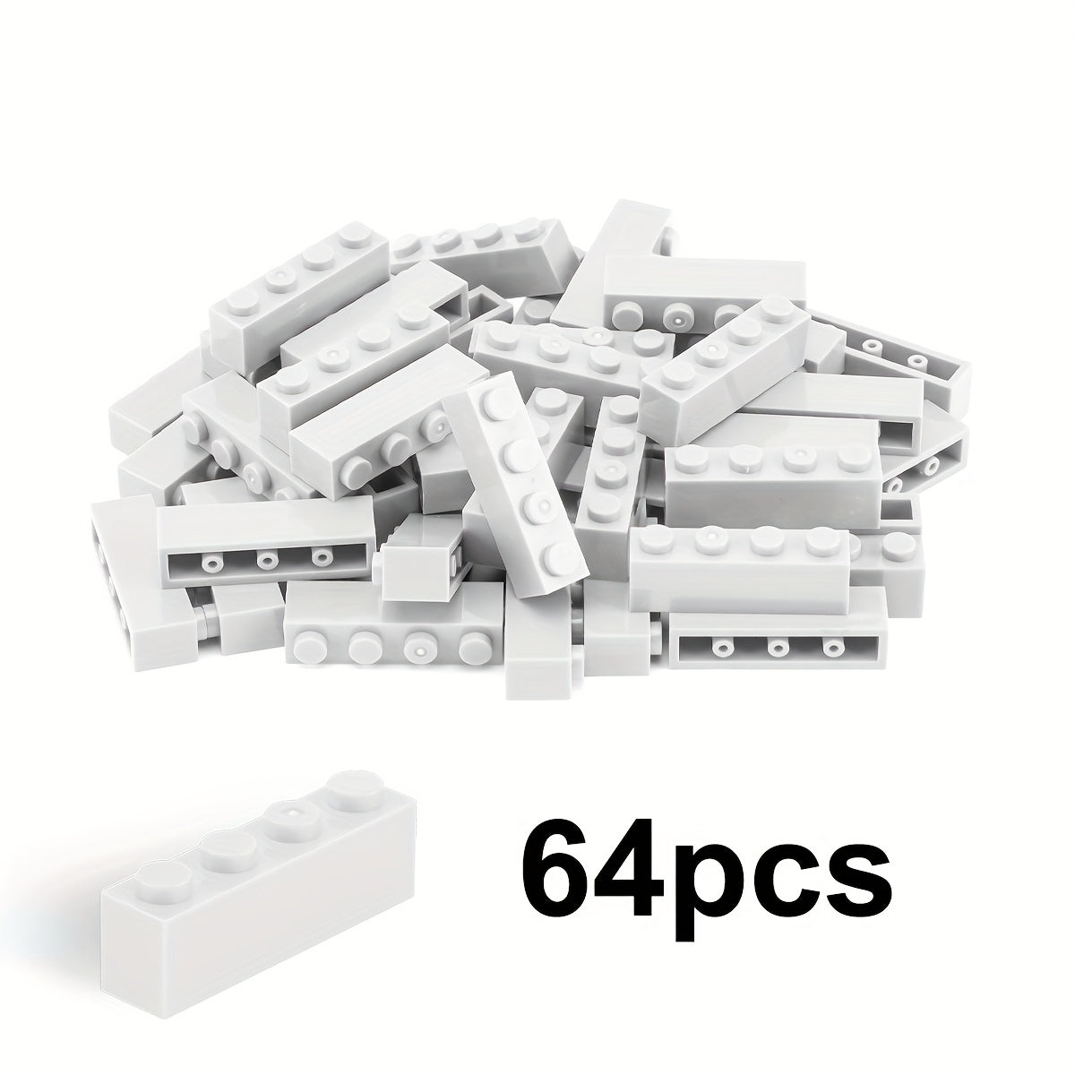 64pcs 1X4 High Bricks for Building Blocks Educational Toys for Kids