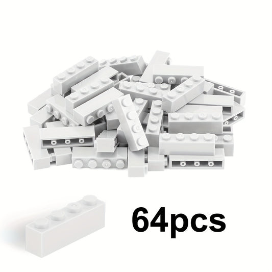64pcs 1X4 High Bricks for Building Blocks Educational Toys for Kids