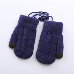 Kids Touch Screen Winter Knitted Gloves Warm Keeping