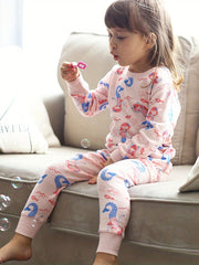 Toddler Kid's 2pcs Cotton Pajamas Set Cartoon Print Loungewear PJ Set