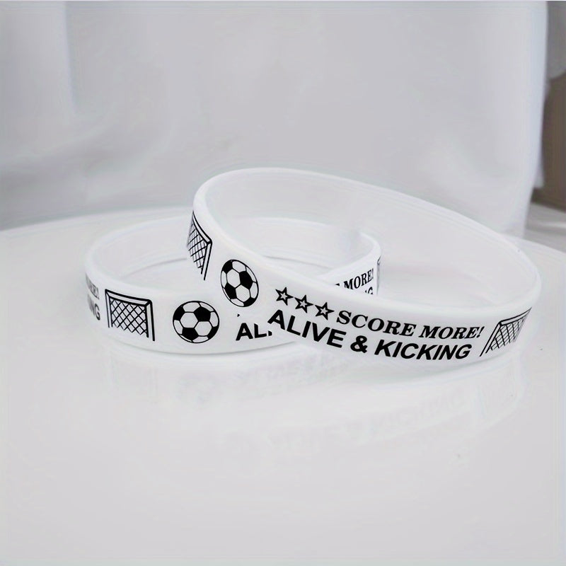 4PCS Football Wristband Silicone Bracelet Sports Party Accessory Gift