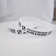 4PCS Football Wristband Silicone Bracelet Sports Party Accessory Gift
